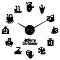 thumbnail image 2 of Boovnll Christmas Decorations, Christmas Frameless Diy Wall Mute Clock 3D Mirror Sticker Home Decor, Home Decor, Christmas Decor, Outdoor Christmas Decorations, 2 of 2