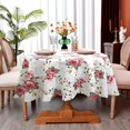 thumbnail image 5 of Oval Tablecloth 60 x 84 Inch, Red Flower Tablecloth for Oval Table, Fabric Wrinkle Free Washable Waterproof Floral Tablecloth Oval Table Cloth for Dining Room Table, 5 of 5