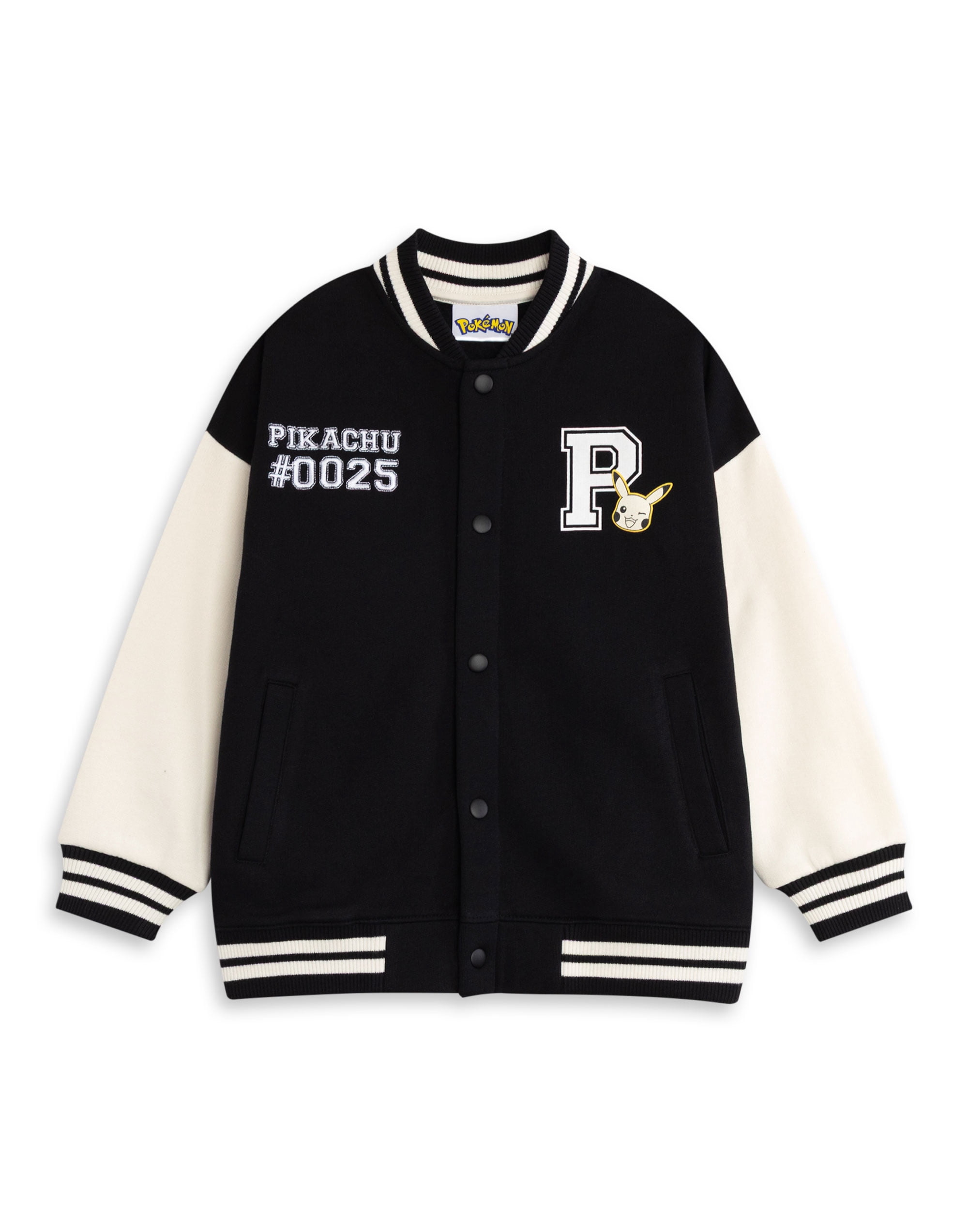 Pokemon Boys Black Varsity Jacket