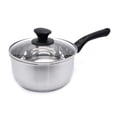 thumbnail image 1 of Starbasix Casserole en Acier Inoxydable de 2,3L (2,4Qt) avec couvercle, Acier inoxydable durable, Compatible avec l'induction, Va au four, Va au lave-vaisselle, Argenté, 1 of 3