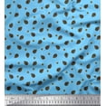 thumbnail image 1 of Soimoi Blue Heavy Canvas Fabric Oaknut & Fruits Print Fabric by The Yard 58 Inch Wide, 1 of 5