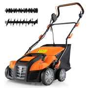 IRONMAX 16-Inch Electric Dethatcher & Scarifier 15A 2-In-1 Lawn Dethatcher Orange
