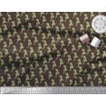 thumbnail image 2 of Soimoi Brown Heavy Satin Fabric Palm Tree Print Sewing Fabric Yard 56 Inch Wide, 2 of 5