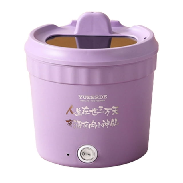 Bamboohart Mini Rice Cooker and Electric Hot Pot Portable Mini Ramen Pot for Steaming Stir-frying Porridge and Noodle Soup