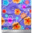 thumbnail image 1 of Soimoi Moss Georgette Fabric Artistic Floral Print Sewing Fabric Yard 42 Inch Wide, 1 of 3
