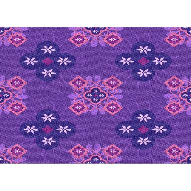 Ahgly Tapis Rectangulaire Lavable en Machine Intérieur Transitionnel Violet Améthyste Violet, 2 Pieds x 5 Pieds