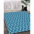 thumbnail image 3 of Ahgly Tapis d'Intérieur Lavable en Machine Carré Transitionnel Bleu, 4 Pieds Carré, 3 of 7