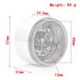 thumbnail image 4 of Moobody Aluminum Alloy Wheel Rim Beadlock Wheel Rims Hub 4pcs Replacement for 1/10 TRX4 Axial SCX10 90046 SCX10 III AXI03007 AXI03003 RC Car, 4 of 7