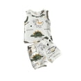 thumbnail image 2 of goowrom Baby Tracksuits Set, Cartoon Dinosaur Vest + Shorts, 2 of 10