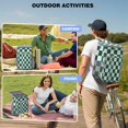 thumbnail image 4 of Vintage Checkered Cooler Backpack - 20L Insulated Soft Cooler Bag with Long-Lasting Cold Retention for Camping, 4 of 5