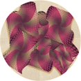 thumbnail image 1 of Ahgly Company Tapis Rond Lavable en Machine Intérieur Transitionnel Rouge Bordeaux Vif, 3 Pieds Rond, 1 of 7