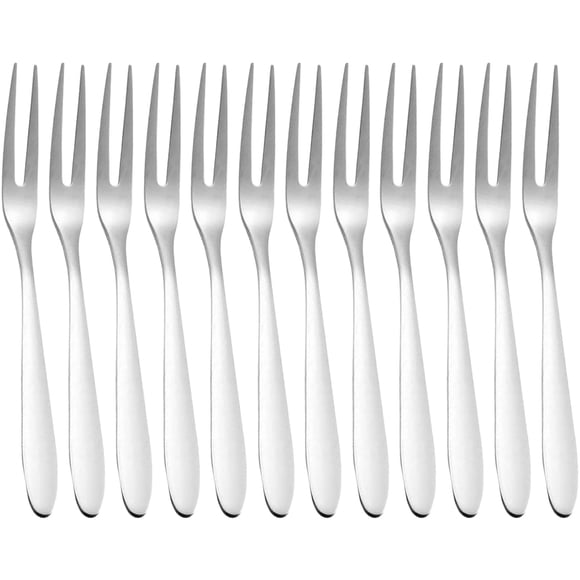 12 Piece Dessert Forks Stainless Steel Mini Fruit Cake Tasting Forks Fork 5.1 Inch For Birthday Party Wedding Restaurant round Table Place Mats Indoor End Table round Runner Place Mates for Tables Hot