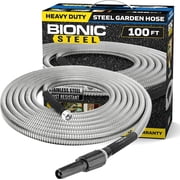 Bionic Steel Garden Hose 304 Stainless Steel Metal Water Hose Crush Resistant Hose 100Ft