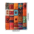 thumbnail image 2 of Printing Throw Blanket for Couch, Sofa, Car, Bed, Diamond Stitchs Patterns Flannel Blanket, 2 of 5