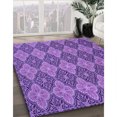 thumbnail image 3 of Ahgly Tapis d'Intérieur Lavable en Machine Carré Transitionnel Violet Améthyste Violet, 8 Pieds Carré, 3 of 7
