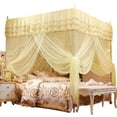 thumbnail image 3 of Moustiquaire de lit, princesse de luxe à trois ouvertures latérales Rideau de lit à baldaquin Filet à baldaquin Literie moustiquaire pour lits simples à king size Hamacs Berceaux Chambre(180x200x200), 3 of 12