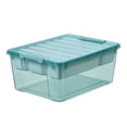thumbnail image 2 of Toy Storage Containers with Lids,Brick Shaped Kids Toy Organizer Box, Plastic Clear Stackable Toy Bin Chest for Building Block Dolls,Toys Storage Organizer Bins, Building Blocks Storage, 2 of 4