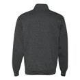 thumbnail image 3 of Jerzees Mens NuBlend Quarter Zip Cadet Collar Sweatshirt, 3X, Black Heather, 3 of 3