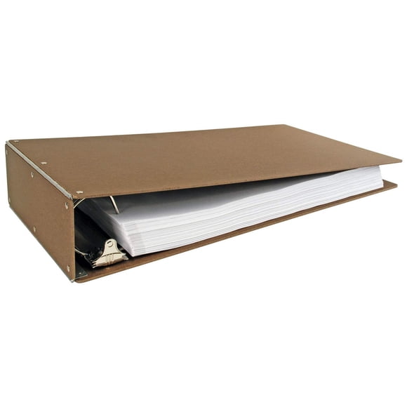 11x17 Binder Hardboard Panel Featuring a 3"" Angle-D Ring Brown