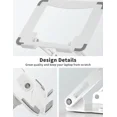 thumbnail image 4 of Laptop Stand with 360° Rotating Base, Ergonomic Computer Riser for Desk, Adjutable Height Muti-Angle, Foldable Laptop Mount, Stable Metal Holder Support 10-15.6" Notebook PC, 4 of 7