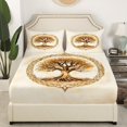 thumbnail image 3 of Erosebridal Gold Life Tree Full Sheet Sets, Retro Branches Bedding Full Size, Botanical Decor 4-Piece, 3 of 7