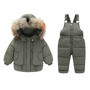Toddler Baby Boys Girls Winter Snowsuit Children's Warm Jumpsuit Soft Cute Hooded Windproof Coat for Little/Big Kids
