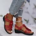 thumbnail image 1 of LSLJS Chaussures Compensées pour Femmes, Pantoufles d'Été pour Dames Chaussures Décontractées pour Femmes Sandales Compensées Romaines Décontractées à Fleurs, 1 of 7