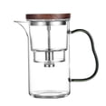 thumbnail image 2 of Elodie Glass Tea Pot 17oz/500ml Tea Infuser Safe Blooming Tea Maker for Office Home Black Handle, 2 of 8