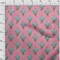 thumbnail image 2 of oneOone Silk Tabby Fabric Leaves & Floral Block Print Sewing Fabric BTY 42 Inch Wide, 2 of 4
