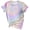 Rose, variante sur Meichang T-Shirts Néon pour Femmes T-shirt Graphique à Manches Courtes T-shirt Ample à Col Rond Hauts T-shirt d'Été Mode Teinture sur Nœuds T-Shirts 2024