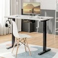 thumbnail image 3 of Gymax Cadre de Bureau à Manivelle Assis-Debout, Hauteur Réglable, Base Debout, Noir, 3 of 10