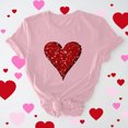 thumbnail image 1 of Cadeau de la Saint-Valentin pour Femmes T-shirt Décontracté à Col Rond à Manches Courtes Imprimé Arbre de Noël, 1 of 6