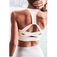 thumbnail image 3 of Women's White Athletic Push Up Sports Bra, 3 of 12
