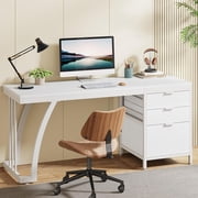 Tribesigns Bureau d'ordinateur avec 3 Des tiroirs, 59-Inch PC Bureau avec tiroirs réversibles