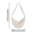 thumbnail image 2 of Trendy Women's Messenger Bag Lightweight Crossbody Dumpling Design Versatile Shoulder Canvas Bag Multipurpose Fashion Accessory, 2 of 6