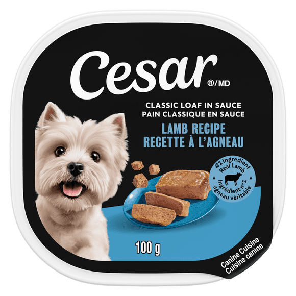 Cesar Classic Loaf in Sauce Lamb Recipe Soft Wet Dog Food