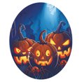 thumbnail image 1 of Halloween Pumpkin Toilet Stickers Paper Material Electrostatic Film Special Pumpkin Pattern Easy to Use Repositionable for Bathroom Beautification Halloween Holiday Décor, 1 of 4