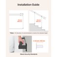 thumbnail image 4 of VEVOR 3ft Wall Mounted Stair Handrail Black Iron 250lbs Load Capacity Square Tube, 4 of 9
