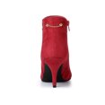 thumbnail image 2 of Unique Bargains Bottines à Talon Aiguille à Bout Pointu avec Fermeture Éclair pour Femme Rouge 7, 2 of 8