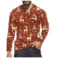 thumbnail image 1 of LUOGENLI T-shirts pour Homme pour Hommes Noël T-Shirt Décontracté de Mode Festival à Manches Longues à Col Rond T-Shirt T-shirts pour Hommes T-shirts Graphiques TTG Grand Jour de la Saint-Patrick Rouge Brique TTG, 1 of 1