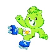 Cute Cartoon CARE Soft, Huggable Plushie, Stuffed Animal Teddy Bear Skating Teddy Bear Adorable Cartoon Girls Boys Kids Design Bedroom Elevate Home Vinyl Decoration Creative Aesthetic Art 20x20 inch