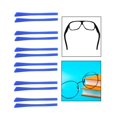 thumbnail image 1 of 10 Pieces Silicone Temple End Tips Soft Comfort Replacement Cover Comfort Cushion Blue, 1 of 8