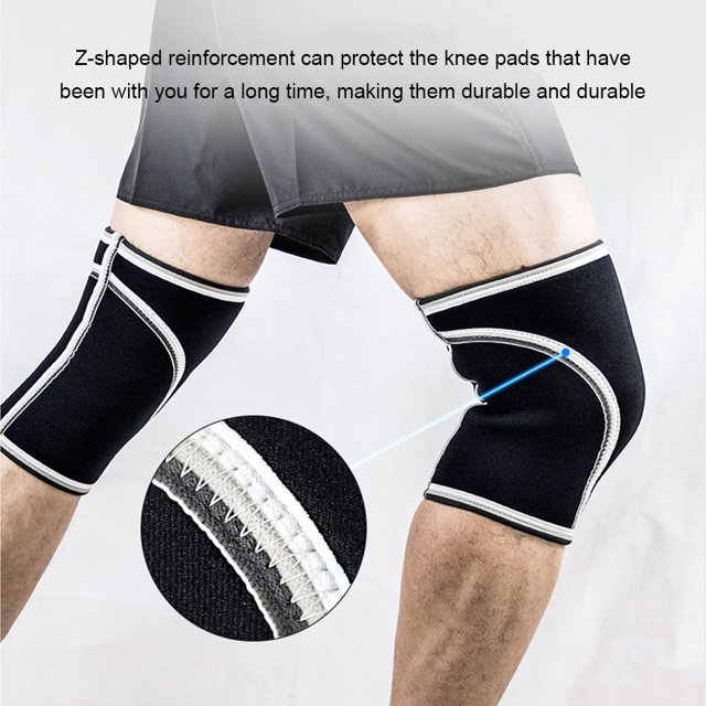 Ruiboury 1/2/3/5 Non-skid Knee Sleeves Weightlifting Lightweight And Fashionable Support Model B all red L 2PCS