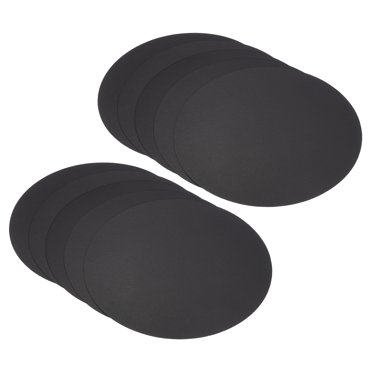 Unique Bargains 9.8-inch Round Cardboard Paper, 50 Pcs Blank Disc Circles Slices for Party Decorations DIY Craft, Black