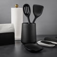 thumbnail image 5 of Thyme & Table, Ceramic Ribbed Kitchen Utensil Holder, Black, 5 of 5