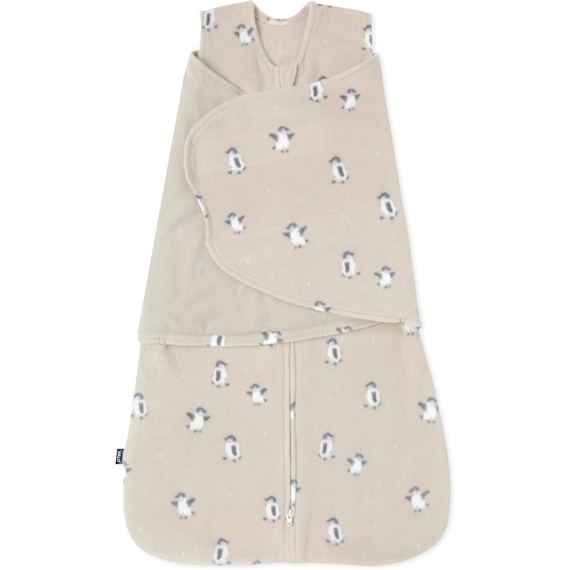 Halo newborn sleep sack - fleece newborn penguins
