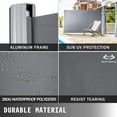 thumbnail image 3 of VEVOR Auvent Latéral Rétractable 118 Pouces x 71 Pouces, Écran de Patio Rétractable Imperméable, Séparateur de Pièce Rétractable Gris pour Intimité, Jardin, Extérieur, Patio et Terrasse, 3 of 9