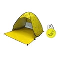 thumbnail image 1 of Beach Tent with 6 Tent Stakes Windproof UPF 50 Beach Sunshade Sun Protection Yellow XL, 1 of 9