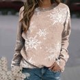 thumbnail image 1 of EGNMCR Sweatshirt Mode de Noël Pull-Over à Col Rond Imprimé pour Femmes Manches Longues Blouse Confortable Sweatshirt, 1 of 5