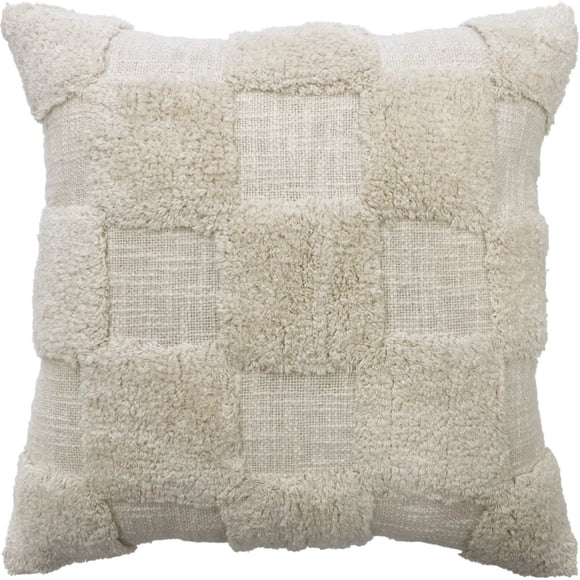 Mainstays Decorative Cushion Cover, Textured, 18x18 in, Hazel Taupe